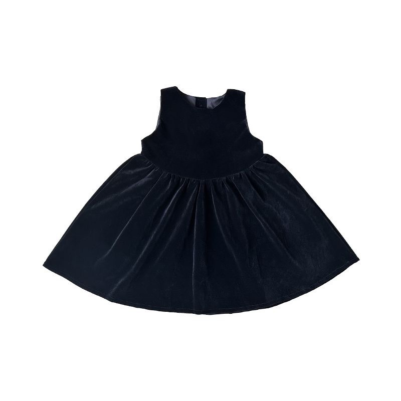 Children's Doll-collar Shirt And Black Vest Dress Set photo 7