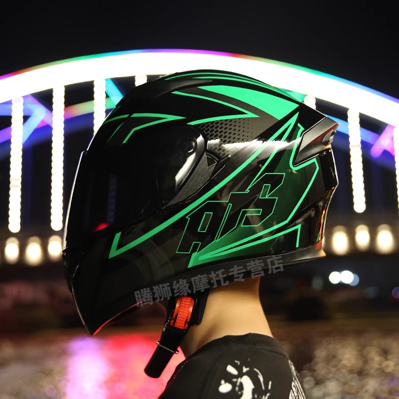 Motorcycle Helmet Mens Retro Chopper Aish Full-Cover Cool Electric Bike Safety Helmet photo 5