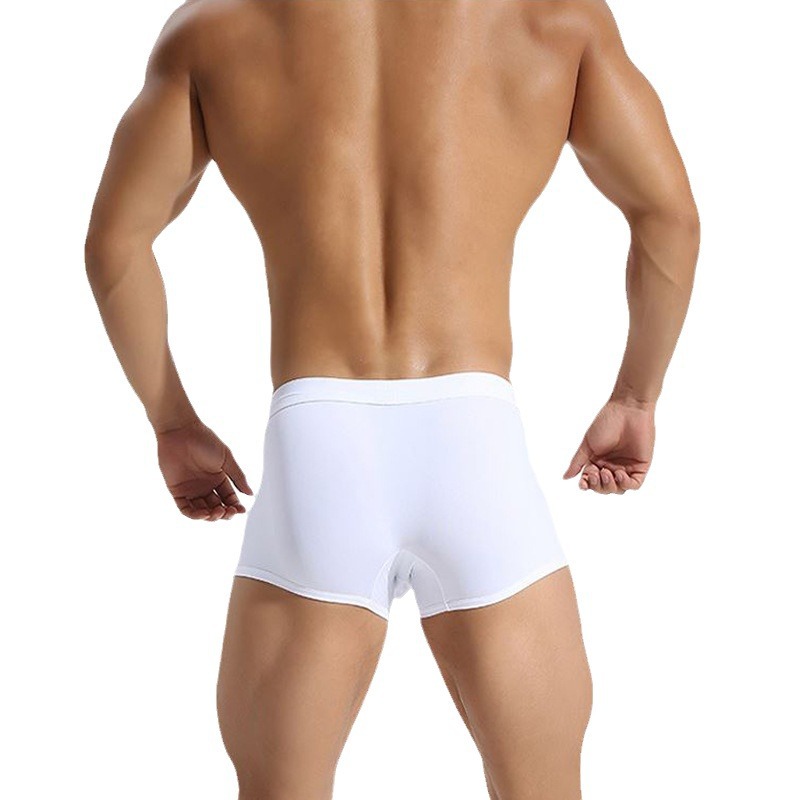 Ice-silk Boxer Briefs Mens Underwear Soft And Smooth Boxers Swim Trunks photo 5
