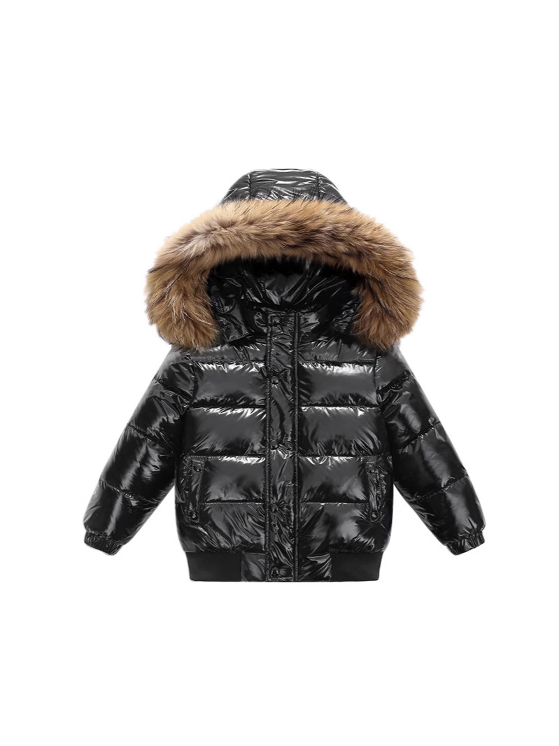 New Childrens Down Jacket With A Large Fur Collar Extra-thick Designwarm Winter Coat For Little Boys photo 3