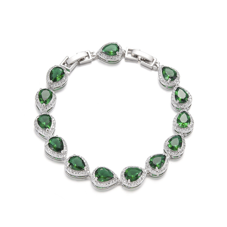Water Drop Long Necklace Earring Ring Bracelet Ornament Suit photo 6