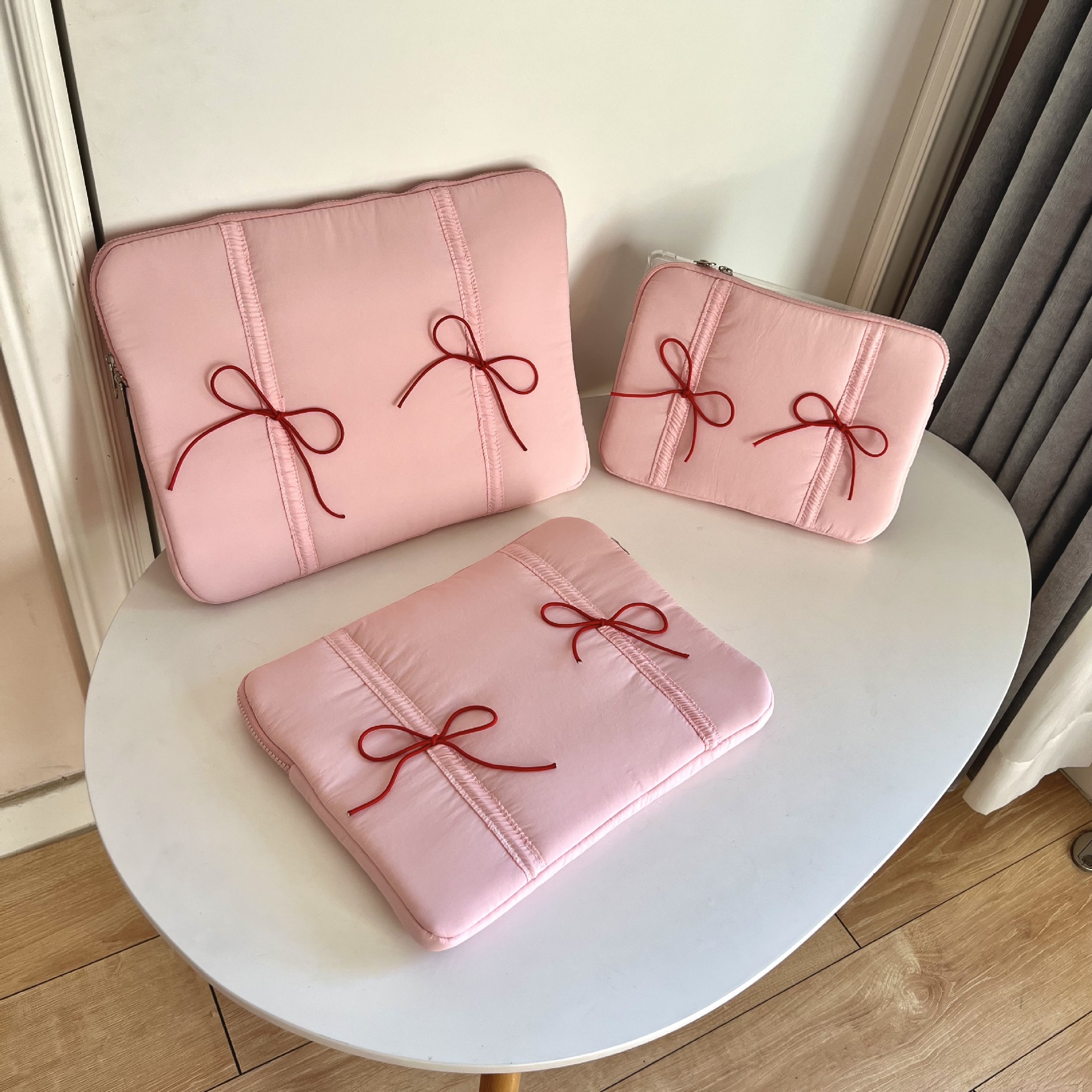 Tablet PC Bag Elastic Lace Bow Laptop Sleeve photo 3