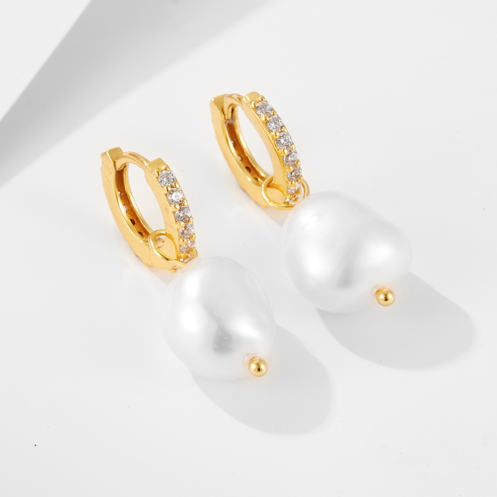 S925 Sterling Silver Water Pearl Earrings Women photo 5