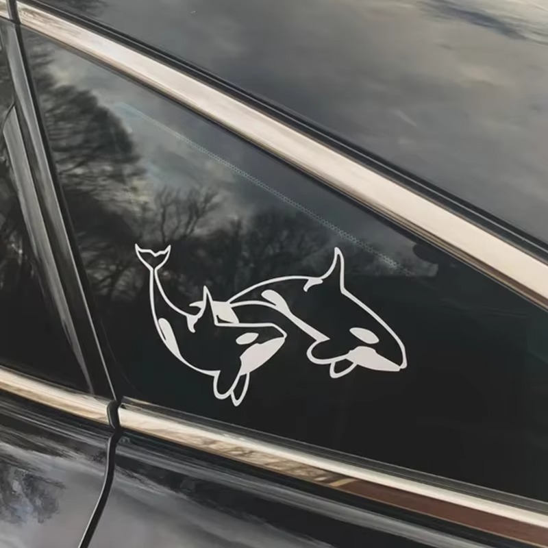 Orca Car Window And Rear Bumper Decorative Sticker photo 2