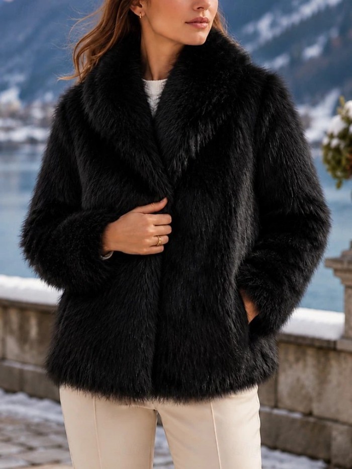 Fashionable Thickened All-Match Coat With A Large Notch Lapel For Autumn And Winter photo 3