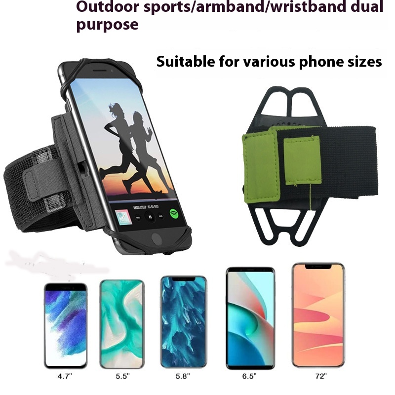 Removable Silicone Mobile Phone Armband Wrist Bag Multifunctional Arm Sleeve photo 8
