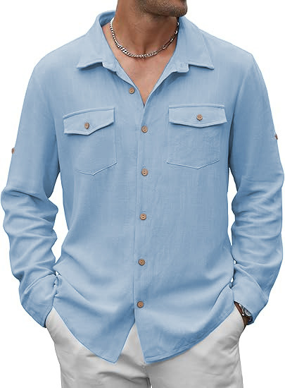 Men's Spring And Autumn Casual Long-Sleeved Shirt photo 4