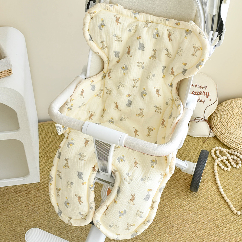 Babys Pure Cotton Thickened Stroller Pad Seat Cushion And Armrest Backrest photo 2