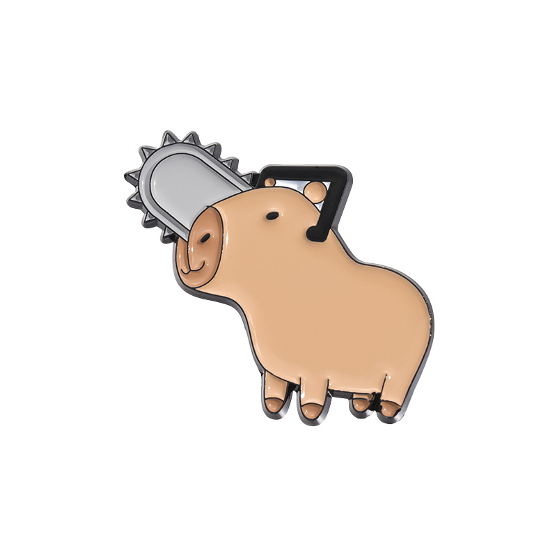 Animal Capybara Style Paint Badge Brooch photo 4