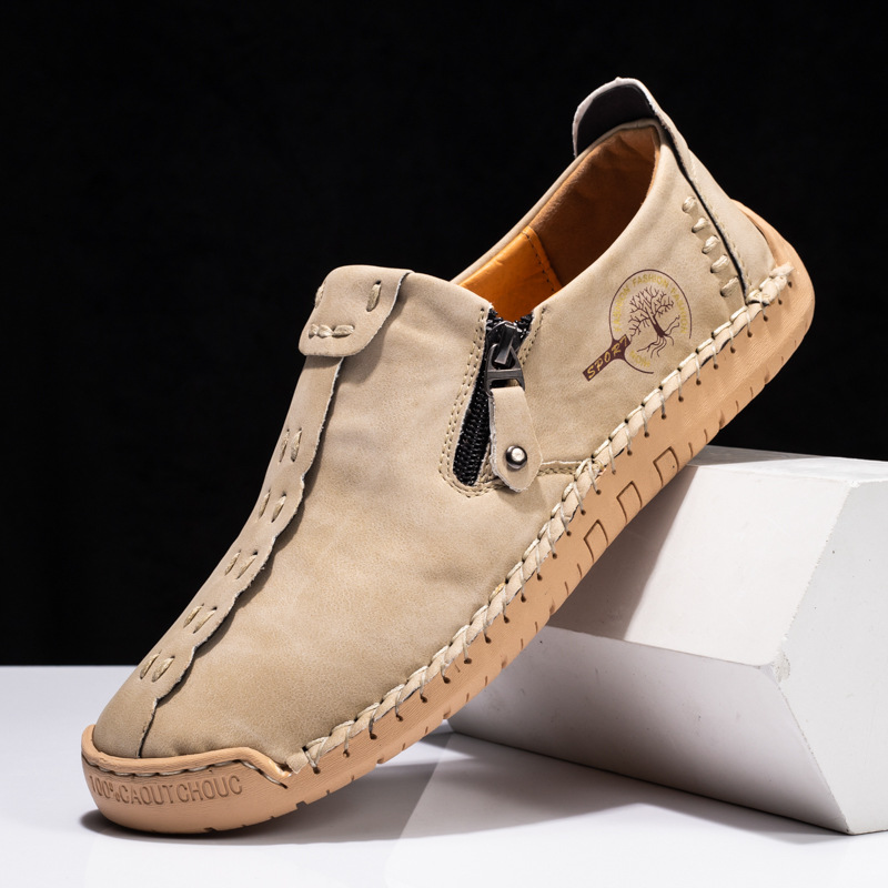 Men's Plus Size Zipper Leather Shoes photo 2