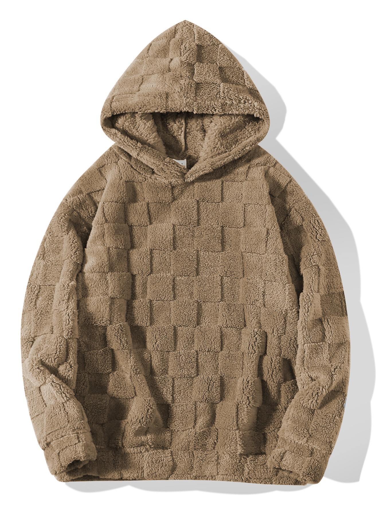 Men's Plaid Loose-fit Hooded Sweatshirt photo 6