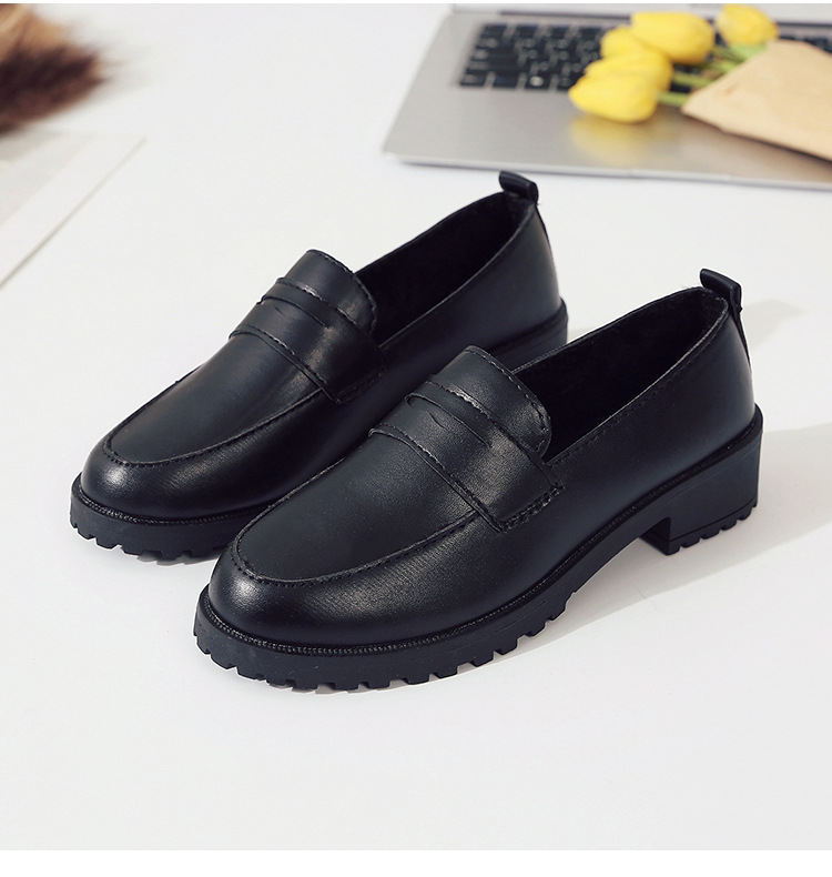Korean-style Versatile Ulzzang Flat Shoes British-style Work Shoes photo 8