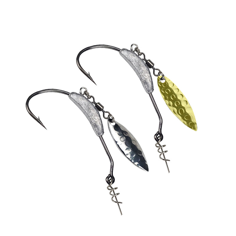 Nude-colored Leaded Crankbait With A Wide-bellied Crank Hook And A Metal Blade Lure photo 4