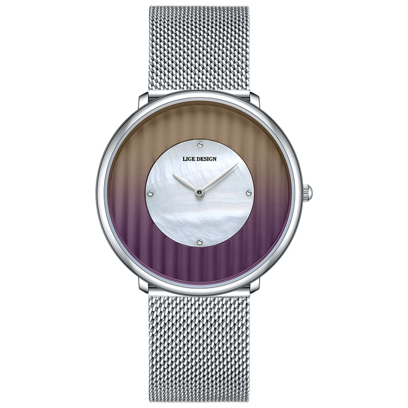 Womens Watch Elegant And Minimalist Mesh Strap Ultra-thin Water-resistant Quartz Wristwatch photo 3