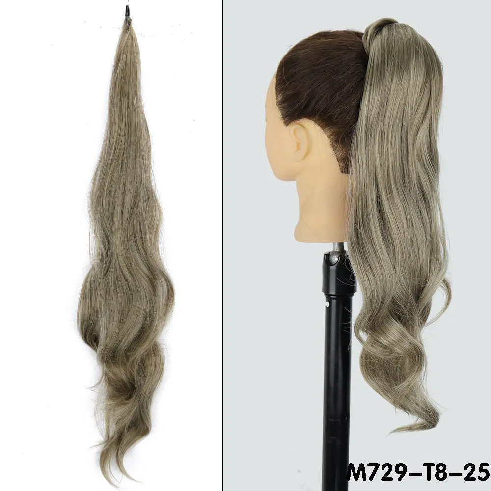 Flexible Halo Ponytail Hair Extension With Long Curls photo 3