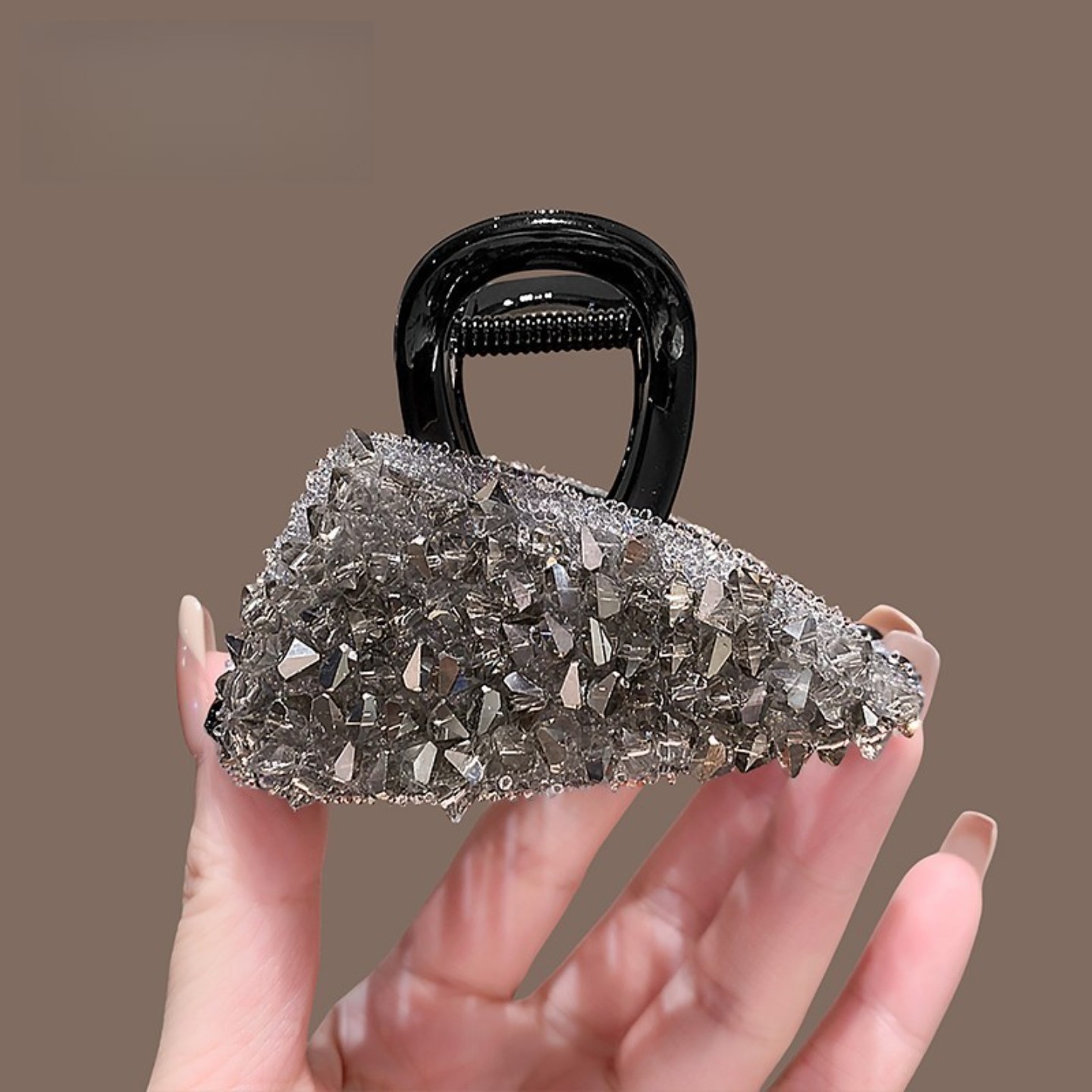 Korean-style Triangular Full-diamond Hair Clip For Women photo 7