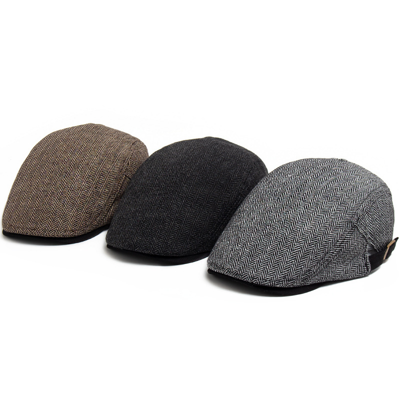 Mens Retro Herringbone Peaked Cap photo 3