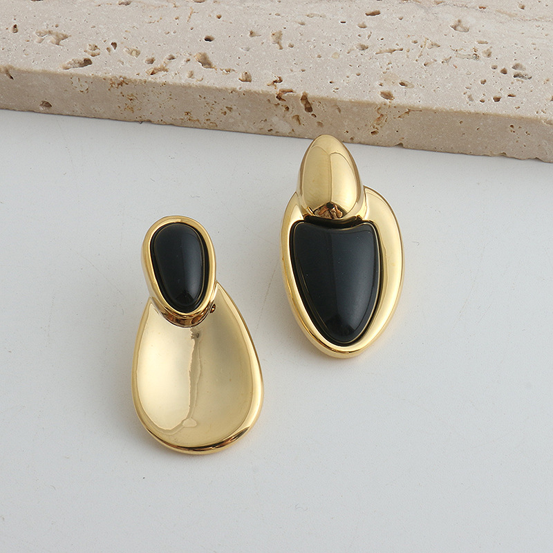 New Chinese Style Accessories Irregular Stitching Black Onyx Necklace Women photo 7
