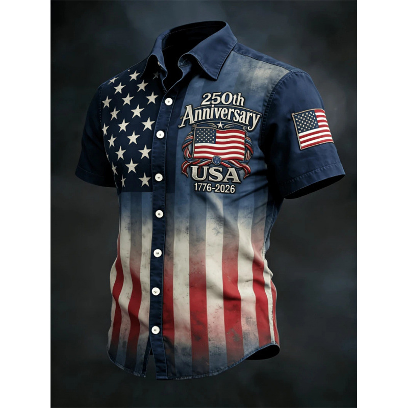3D Digital Print Casual Men's Loose-fit Short-sleeve photo 5