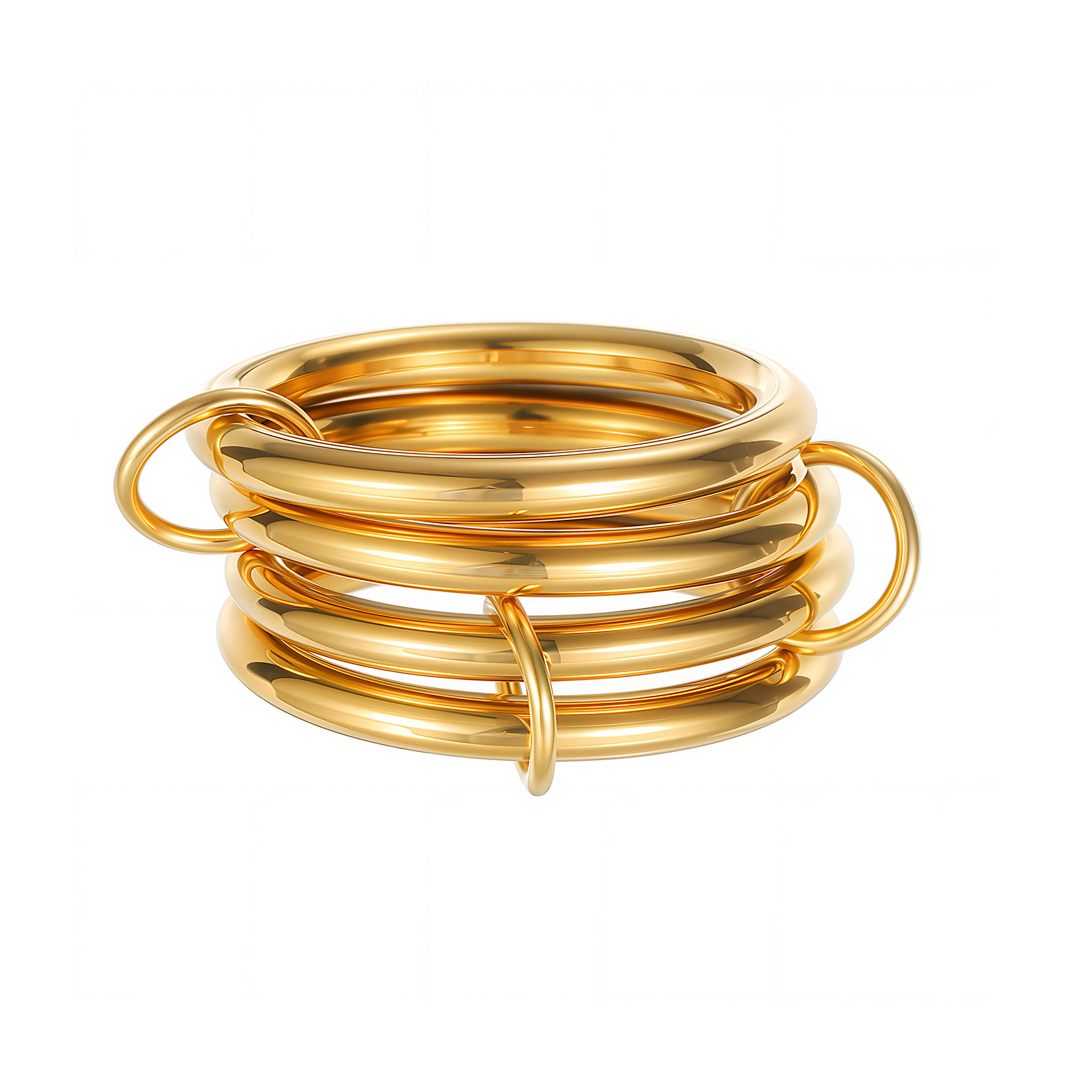 Four-layer Stacked Multi-ring Ring For Women photo 4