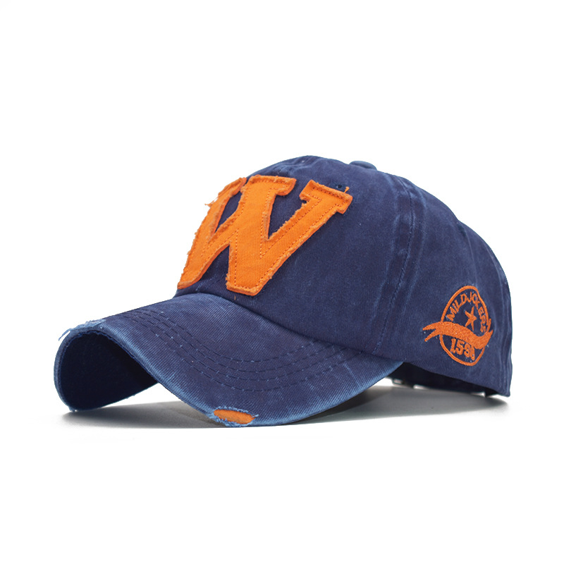 W-letter Hat Distressed Baseball Cap photo 6
