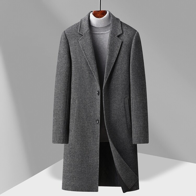 Stylish Simple And Elegant Mens Wool Coat photo 8