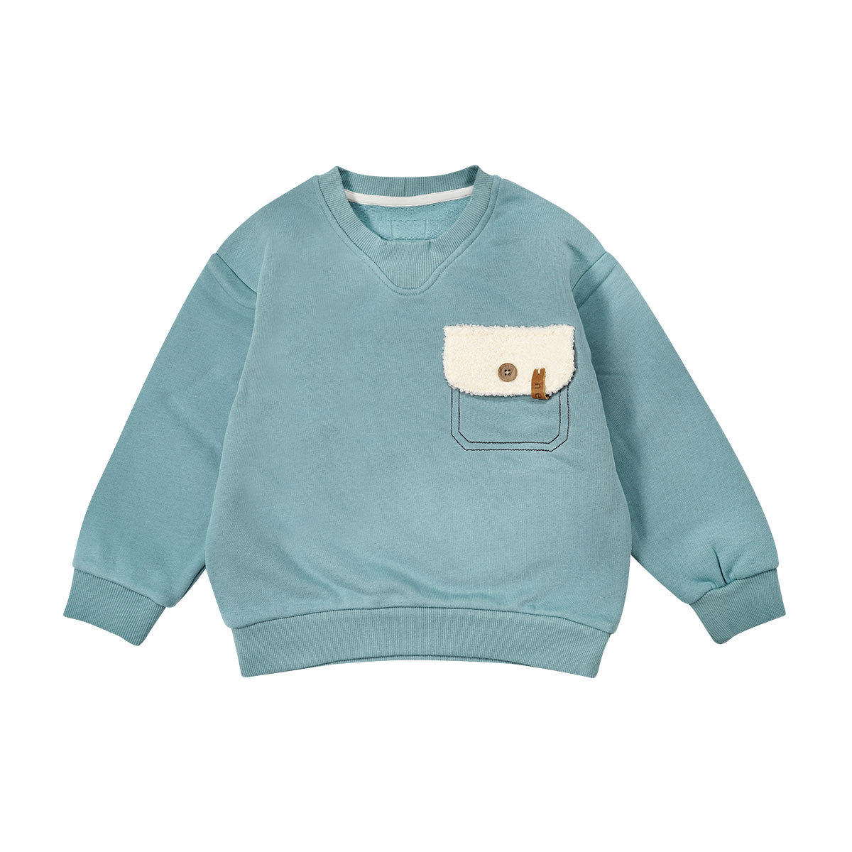 Boys And Girls Fleece-lined Hoodies And New Winter Baby Sweatpants photo 4