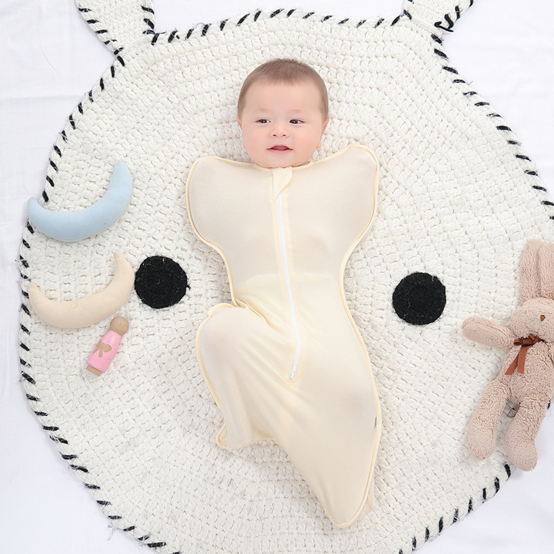 Baby Swaddle Sleeping Bag, Bamboo Fiber, Summer, Surrender-style, Anti-startle photo 6
