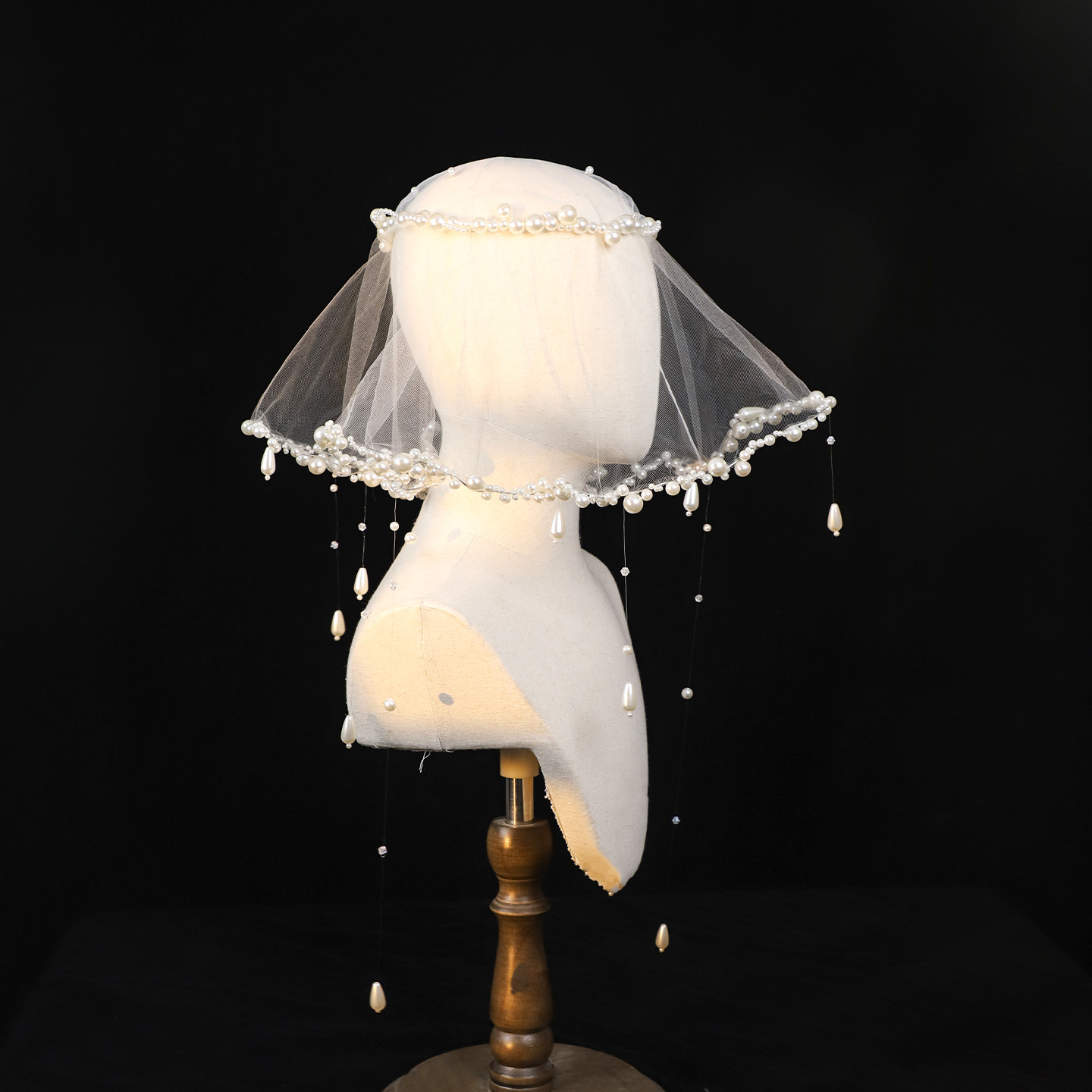 Pearl Tassel Veil Wedding Accessory Short Bridal Veil For Women photo 4
