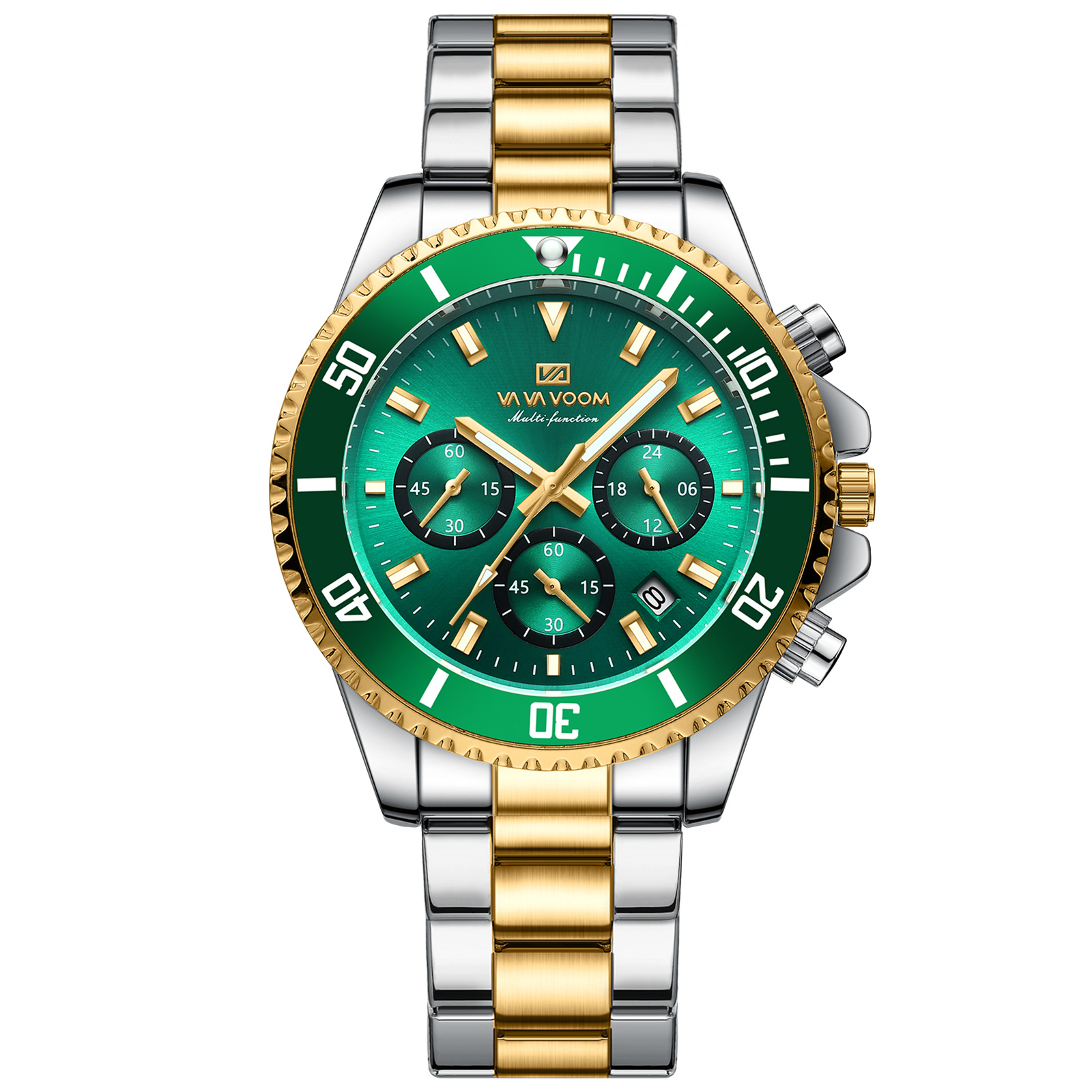 Multifunctional Three-eye Quartz Watch Waterproof And Luminous photo 6