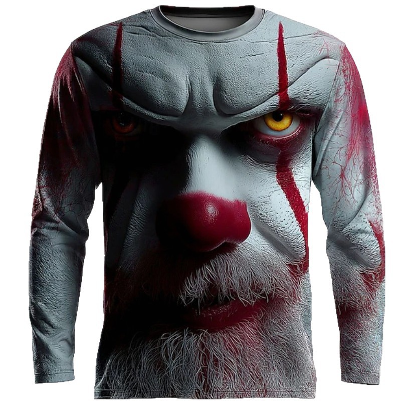 Printed Mens Long-Sleeve T-Shirt With A Crew Neck photo 8