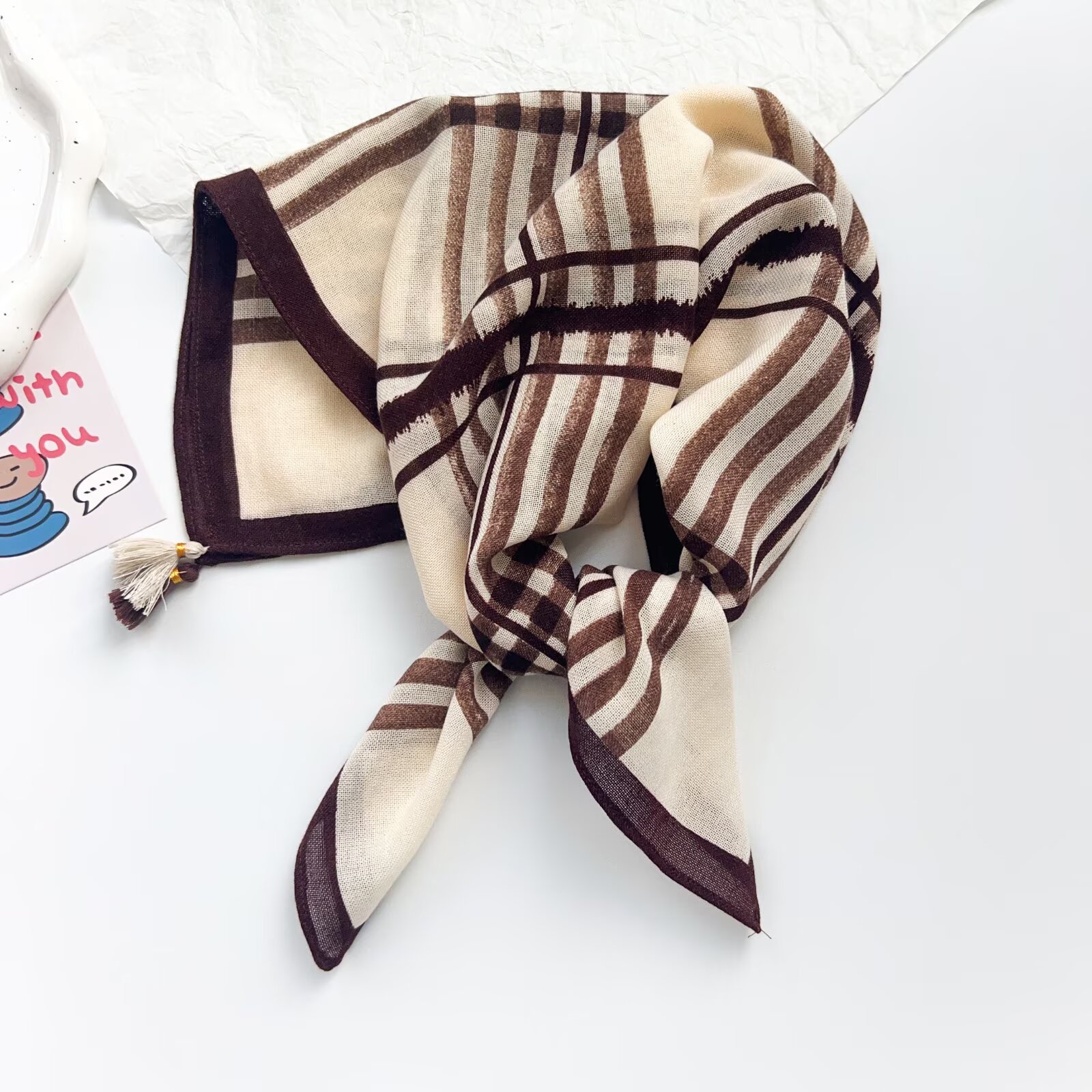 Women's Thin Cotton-linen Scarfshawl For Fallwinter photo 7
