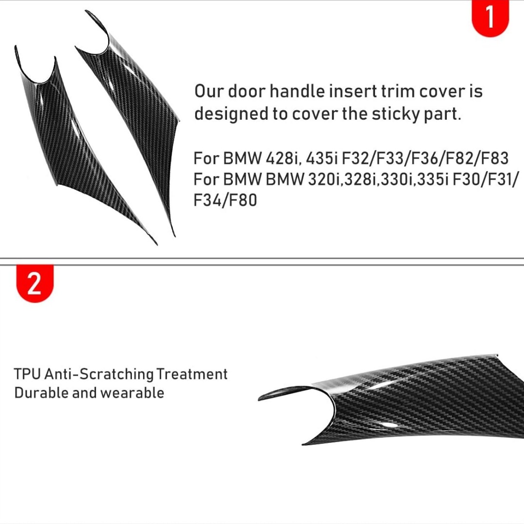 Interior Door Handle Cover For BMW 3 Series  Fits The Inner Door Handle Of The 3 Series photo 7