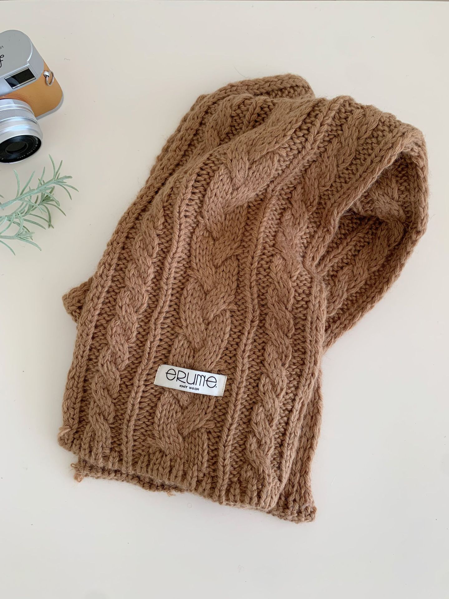 Herringbone Knit Scarf For Women photo 8