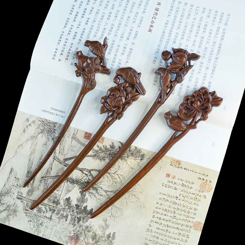 Gold Sandalwood Daily Updo Gadget Hair Claw Hairpin photo 1