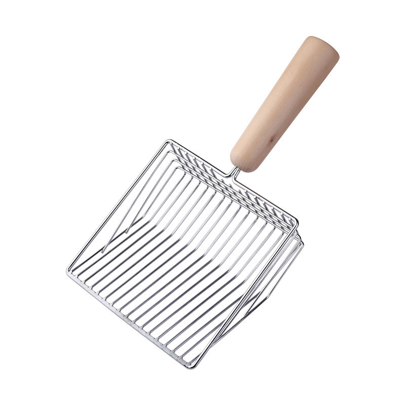 Wooden-handled Cat Litter Scoop Set With A Stand photo 3