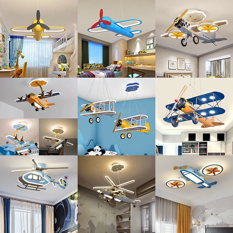 Children's Airplane Lamp Creative LED Ceiling Light photo 4