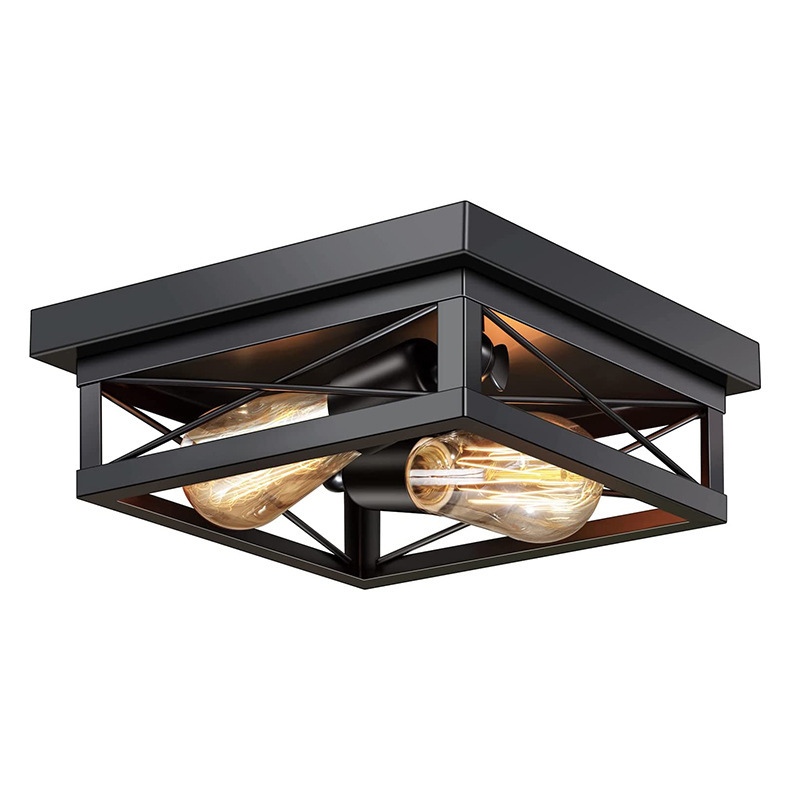 Vintage-style American Iron Ceiling Lamp With Personality photo 2
