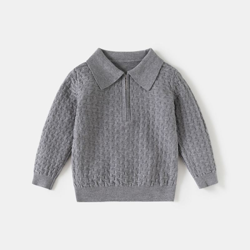 Boys Fashionable Casual Half-Zip Sweater photo 2