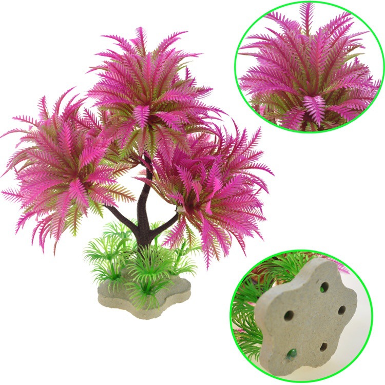 Fish Tank Landscape Artificial Water Grass Tree Landscape Simulation Aquarium Decorative Plastic Plant photo 5