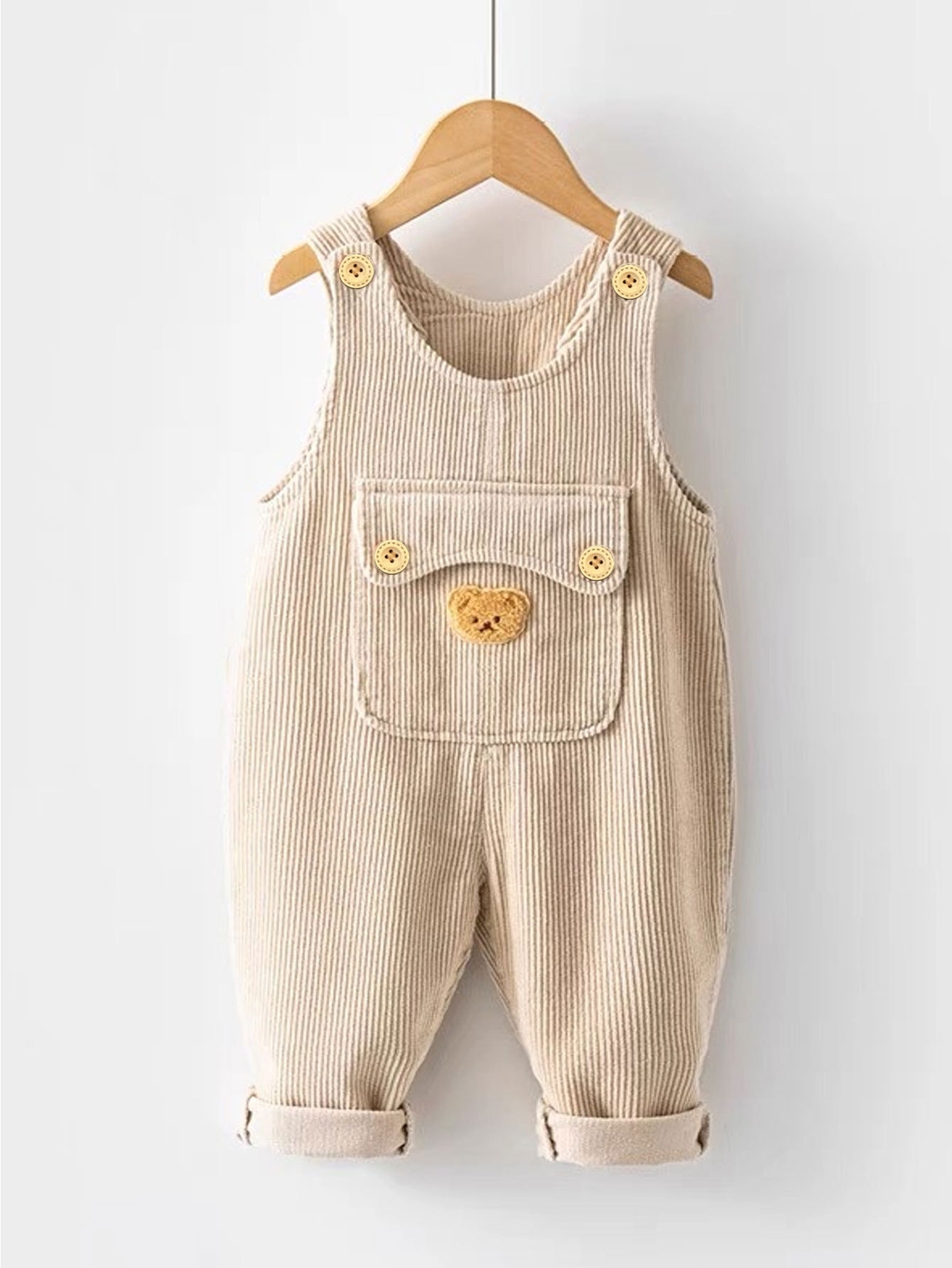 Fashionable Ultra-soft Corduroy Baby Romper photo 5
