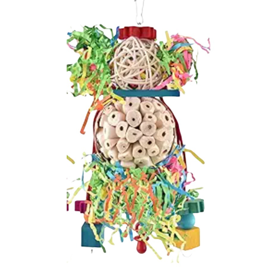Parrot Toys Straw Ball Wooden Bird Cage Accessories photo 4