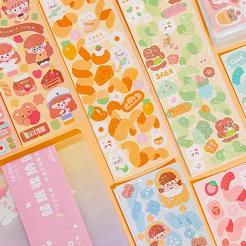 Stickers Cute Laser Journal Stickers PVC Waterproof Notebook Stickers DIY Stickers Suit photo 5