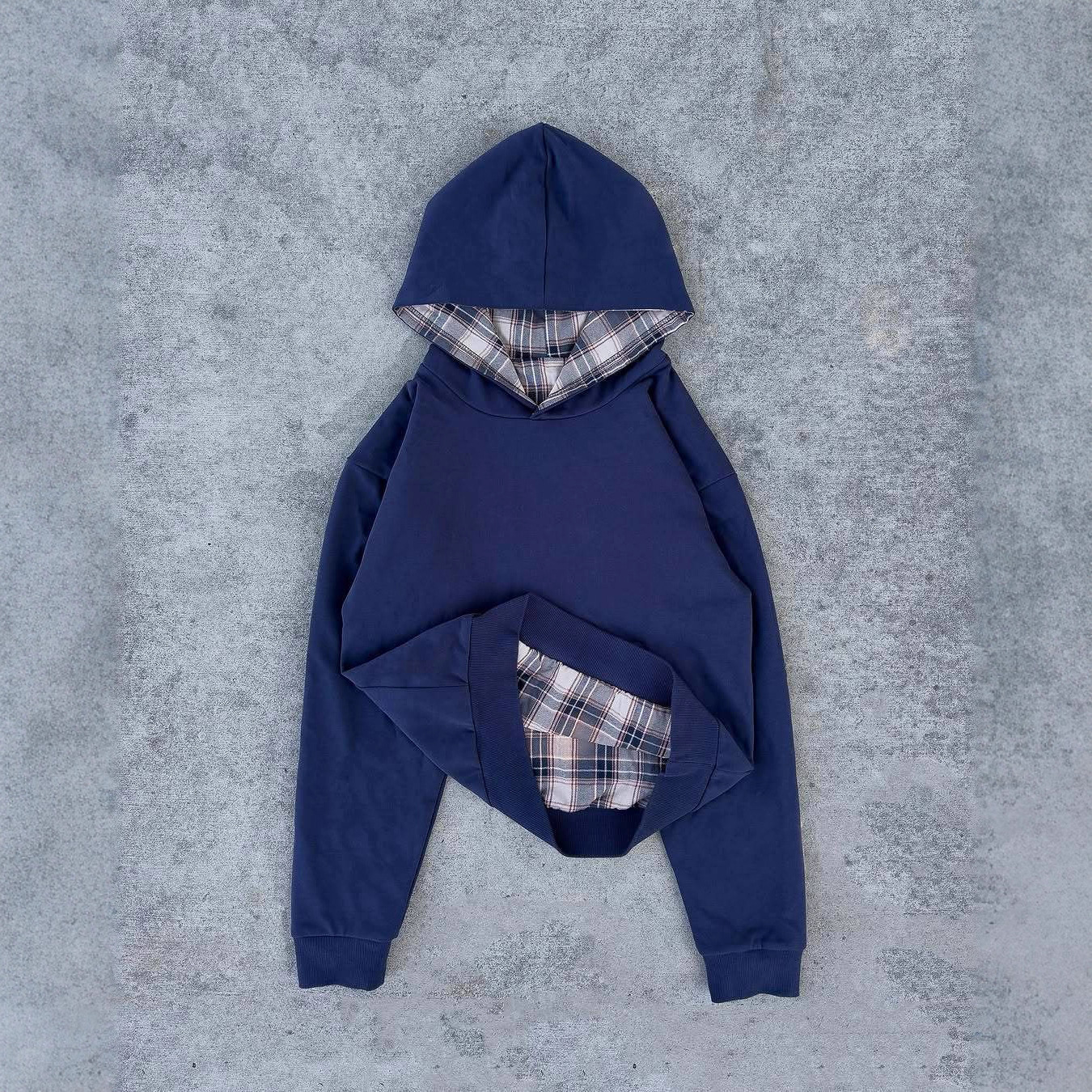 Hip Hop Double-sided Retro Plaid Casual Sweater photo 7