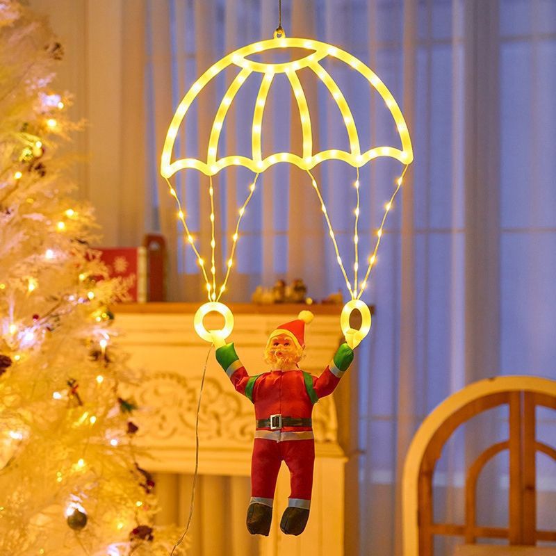 Santa Claus Parachute Light Christmas Atmosphere Decoration Light photo 2
