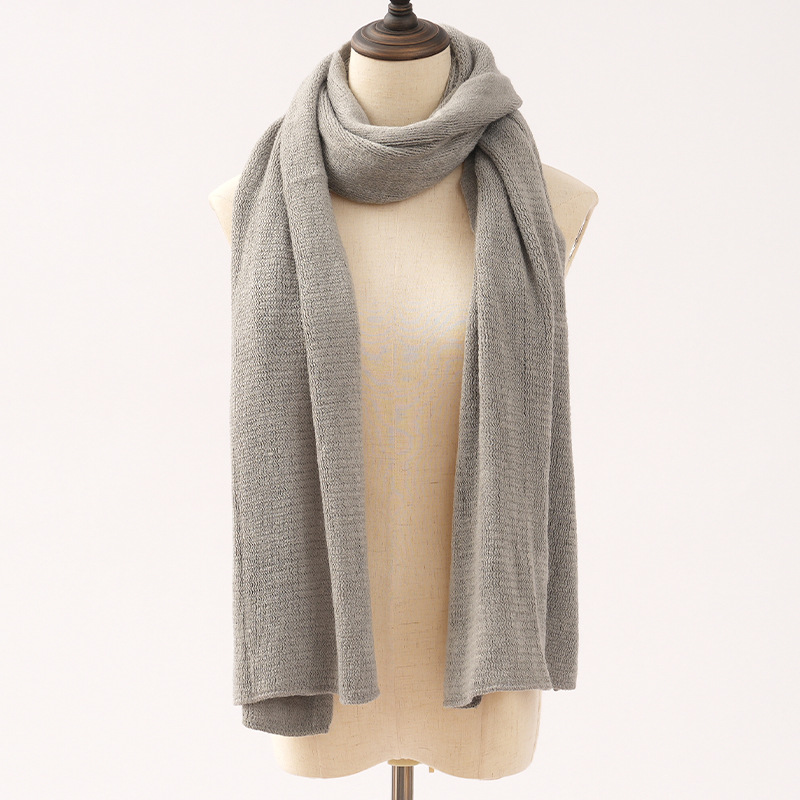 Wholesale Korean-style Solid-color Scarves Thickened For Autumn And Winter photo 2