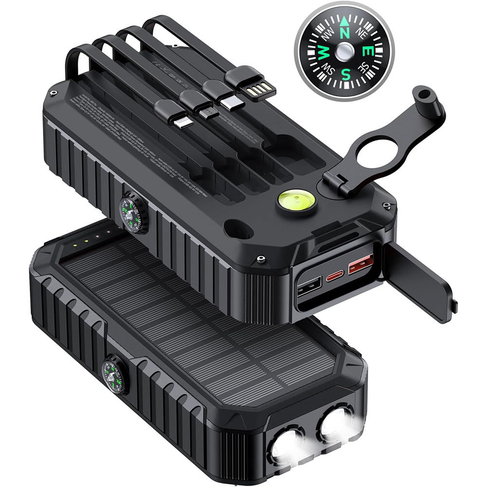 Hand-cranked Solar-powered Mobile Power Bank With Built-in Cable And Fast Charging photo 6