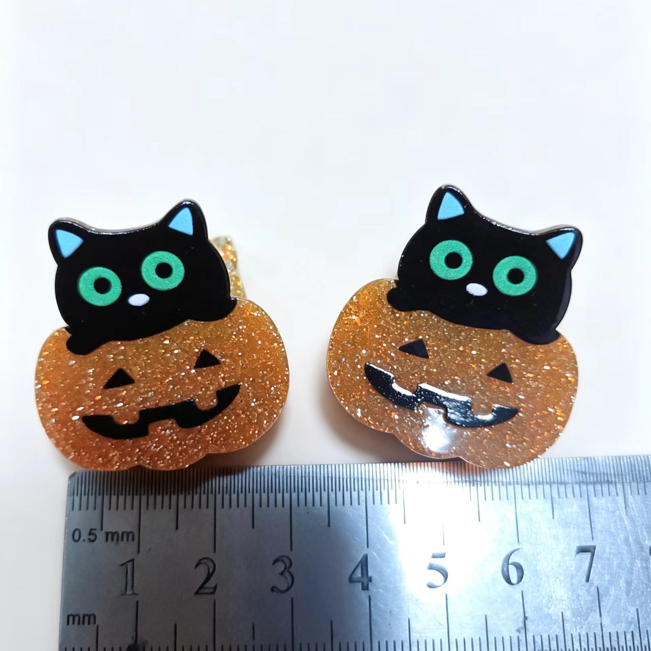 Cute Spooky Pumpkin Head Hair Clip For Halloween photo 5