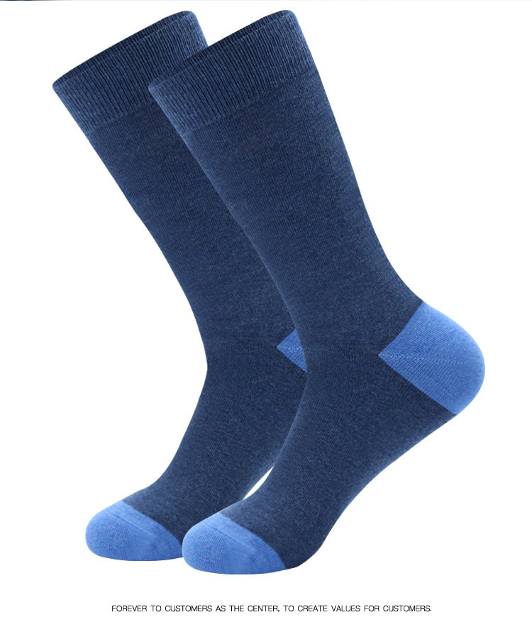 Mens Plus-Size Striped Cotton Socks photo 8