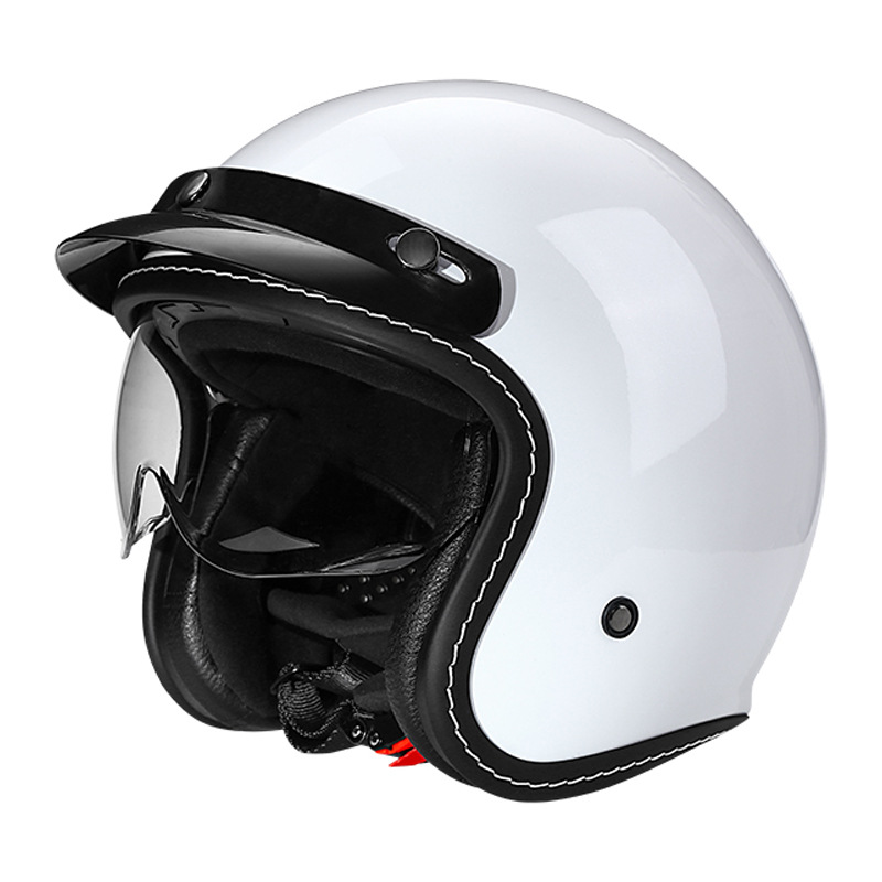 Vintage Motorcycle Helmet With Retractable Built-in Visor photo 5